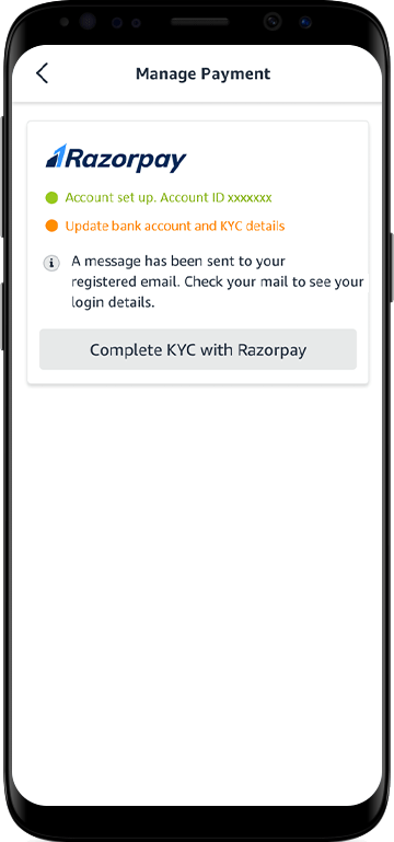 phone screen showing the sign up page for the smartbiz application