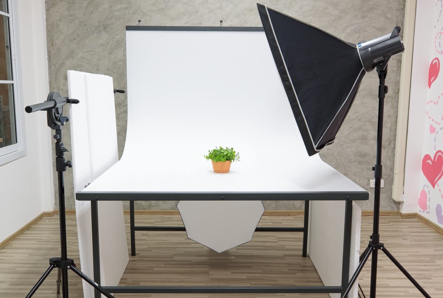 Contrasting background product photo