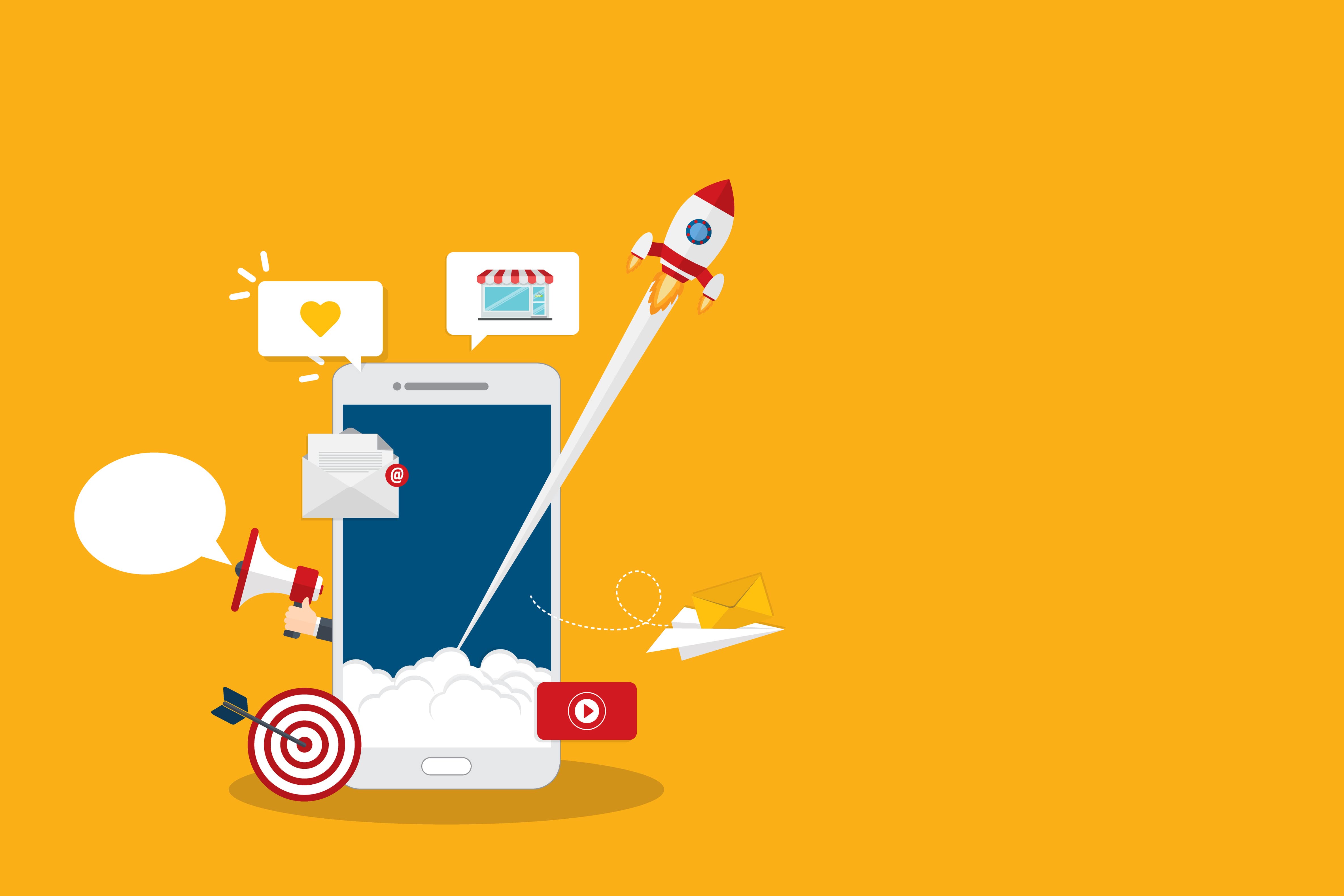 image depicting various digital strategies with one strategy working very well.